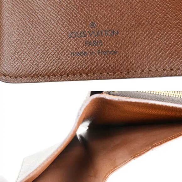 LOUIS VUITTON Porte Papier Zip Bifold Wallet Monogram Leather BN M61207 32RK311 - Picture 4 of 14